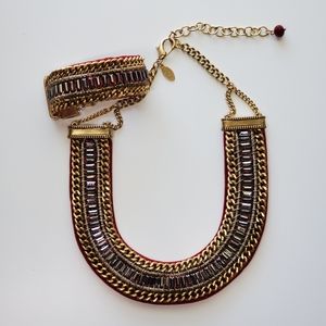 Chico's Necklace Beth Bib Necklace and Bracelet set.